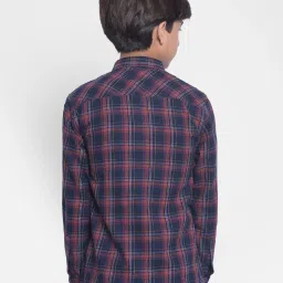 crimsoune club Checked Spread-Collar Shirt image 4