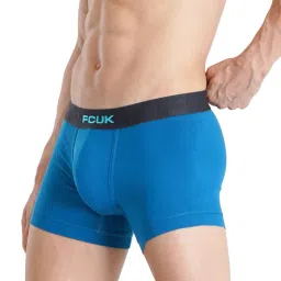 fcuk Men Pack of 2 Cotton Trunks with Logo Waistband image 4