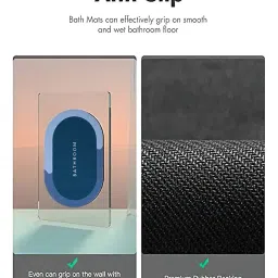 cortina eyelet curtain Typogarphic Print Non-Slip Bathroom Mat 23" x 15" image 4