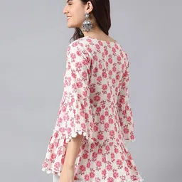 anandita Women Floral Print Top with Tassels image 4