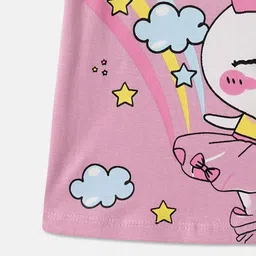 r&b Girls Graphic Print Regular Fit Round-Neck T-Shirt image 4