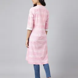 aurelia Striped Straight Kurta image 4