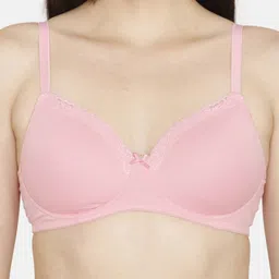 zivame Basics Padded Non-Wired 3/4th Coverage Ultra Low Back T-Shirt Bra image 4