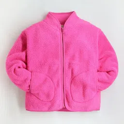 cherry crumble by nitt hyman Girls Zip-Front Jacket with Insert-Pockets image 4