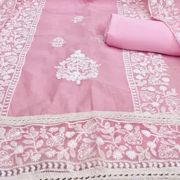 leeli peeri designer Women Embroidered 3-Piece Dress Material image 4