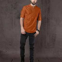 zombom Men Short Kurta image 4
