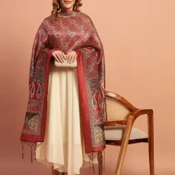 akshadeep Women Paisley Print Dupatta with Tassels image 4