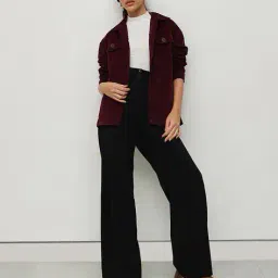 house of s Women Jacket with Full Sleeves & Flap Pockets image 4