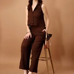 fashfun clothing Women Slim Fit Top with Button-Closure image 4