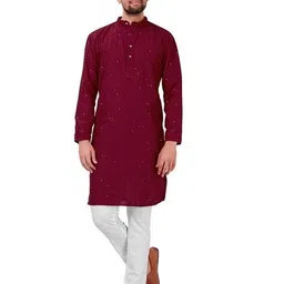 negroni Men Embroidery Long Kurta image 4