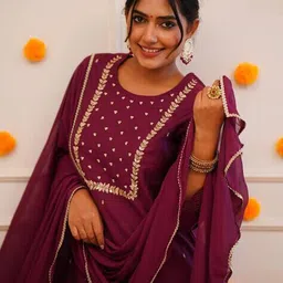 nyrika Women Embroidery Straight Kurta Set image 4