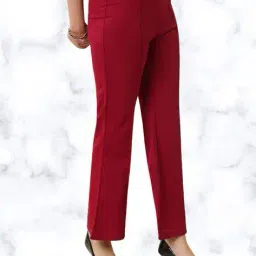 revangi Women High-Rise Straight Fit Trousers image 4