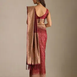 soch Woven Saree with Contrast Border image 4