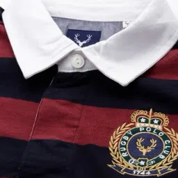 allen solly Boys Regular Fit Stripes Polo T-Shirt image 4