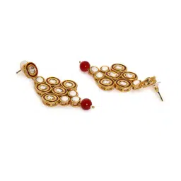 priyaasi Gold-Plated Stone-Studded Necklace & Earrings Set image 4