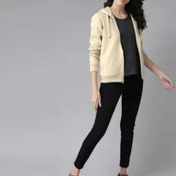 picpok  Women Regular Fit Zip Front Hoodie image 4