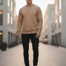 obaan Men Regular Fit Round-Neck Sweatshirt  image 4