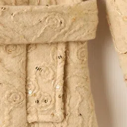 elle Girls Embroidered Trench Coat with Button Closure image 4