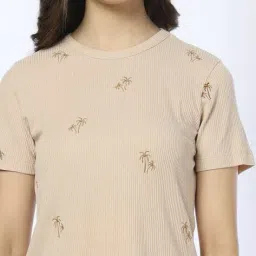 rio Women Embroidered Regular Fit Round-Neck T-Shirt image 4