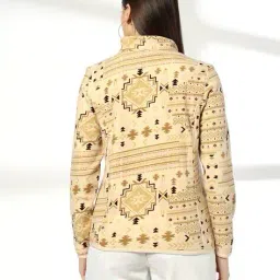 dnmx Women Aztec Print Relaxed Ft Zip-Front Jacket image 4