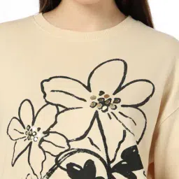 dnmx Womrn Floral Print Relaxed Fit Sweatshirt image 4