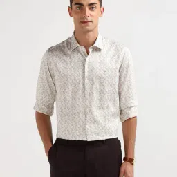 arrow Men Floral Print Slim Fit Cotton Shirt image 4