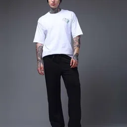 madsto Men Mid-Rise Straight Track Pants  image 4