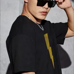 buda jeans co Men Graphic Print Oversized Fit Crew-Neck T-Shirt image 4