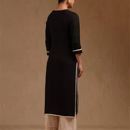 soch Women Embroidered Straight Kurta image 4