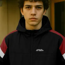 ftx Men Colourblock Regular Fit Hooded Jacket image 4