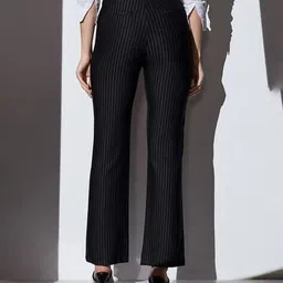 globus Women Stripes Straight Fit Trousers image 4
