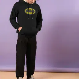 buda jeans co Men Regular Fit Typographic Hoodie image 4