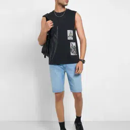 sf jeans by pantaloons Cotton Graphic Sleeveless Vest image 4