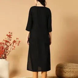 nyrika Women Embroidered A-Line Kurti image 4