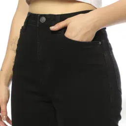 dnmx Women High Rise Full Length Straight Jeans image 4