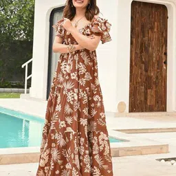 svaraa Women Tropical Print Fit & Flare Dress image 4