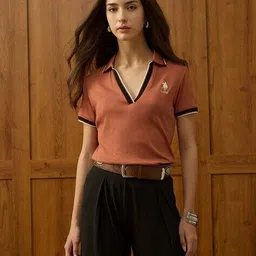 u.s. polo assn. Women Regular Fit Polo T-Shirt  image 4