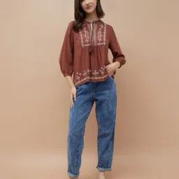 fame forever by lifestyle Women Printed Regular Fit Tunic Top image 4