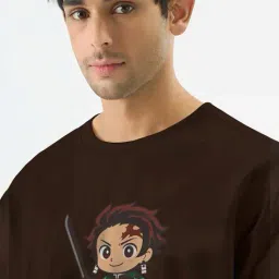 buda jeans co Men Graphic Print Oversized Fit Crew-Neck T-Shirt image 4