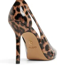 aldo Women Leopard Pattern Slip-On Heeled Sandals  image 4