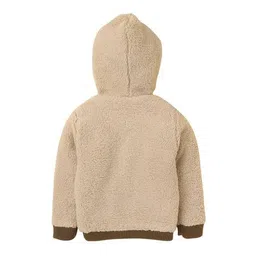 yellow apple Girls Typographic Print Zip-Front Cardigan image 4