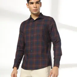 netplay Men Checked Slim Fit Cotton Shirt image 4
