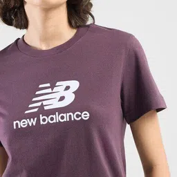 new balance Women Essentials Jersey Logo Relaxed Fit Crew-Neck T-Shirt image 4