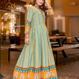 prem kumar Women Printed Round-Neck Anarkali Kurta  image 4