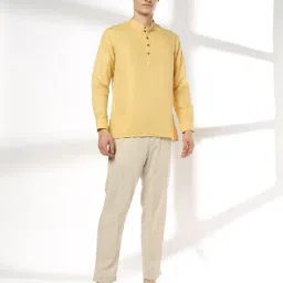 royaaj Men Self-Weaved Slim Fit Shirt Kurta image 4