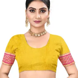 maroosh Women Woven Saree with Contrast Border image 4