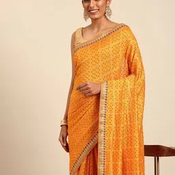 mohey Embroidered Zari Woven Saree image 4