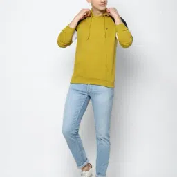 allen solly Colourblock Hoodie with Kangaroo Pocket image 4