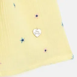 blue giraffe Girls Embroidered Flared Skirt image 4