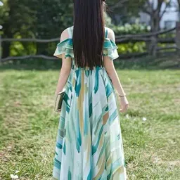 styleconnect Girls Printed Gown Dress image 4